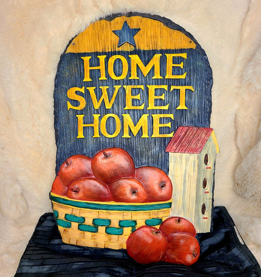 Home Sweet Home Apples and Birdhouse Wall Hanging