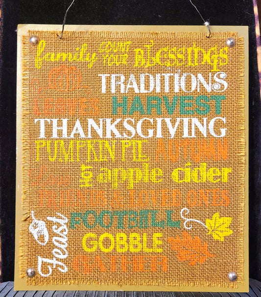 Thanksgiving Hanging Sign