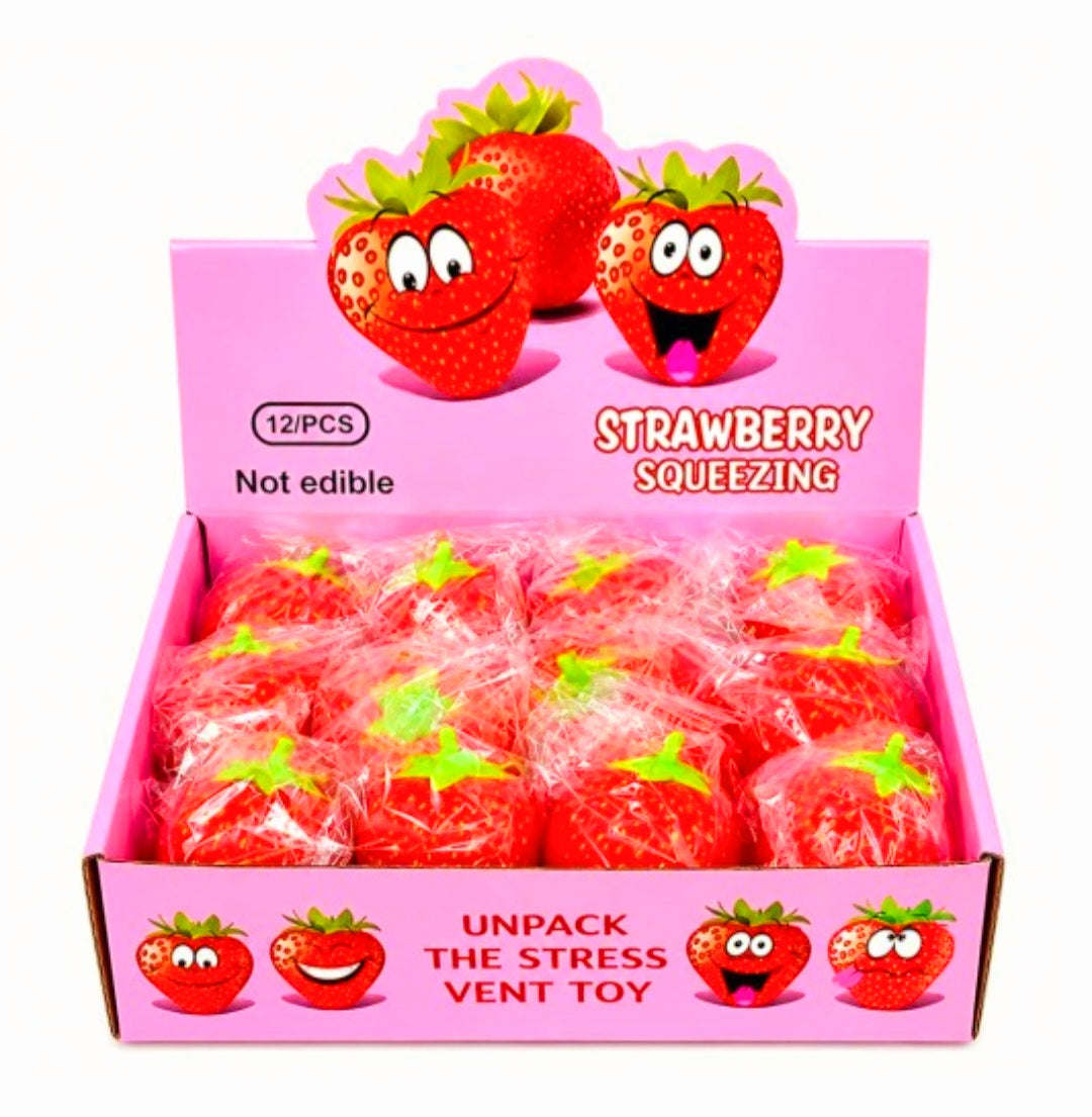 Strawberry Squishy Stress Relieving Toy
