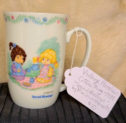 Vintage Porcelain "Special Blessings" -1988- Coffee Mug Made by Precious Moments