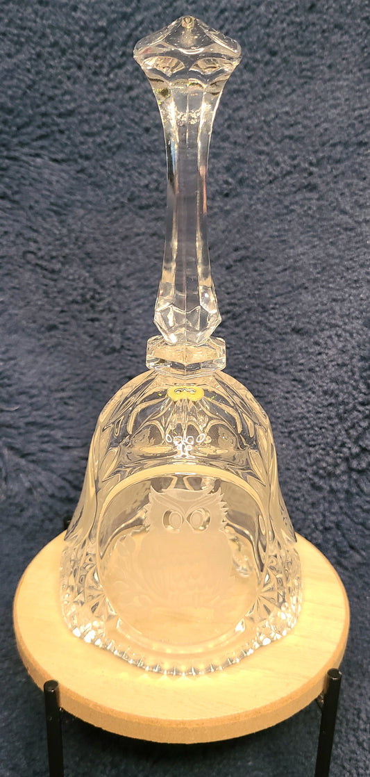 Lead Crystal Owl Bell-Large