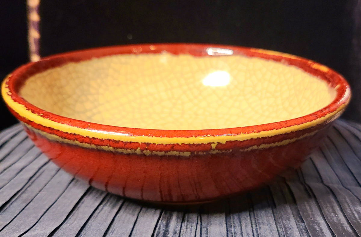Pier 1 Crackled Pottery Bowl