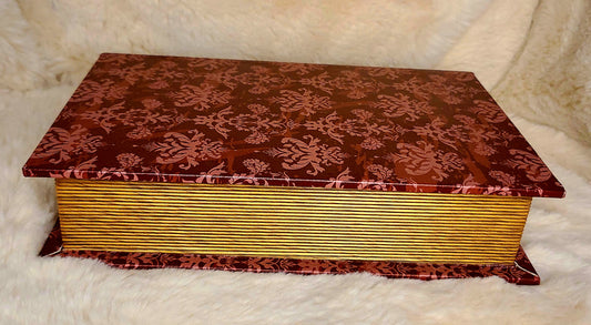 Vintage Style Decorative Book Storage Box- X-large Red Box