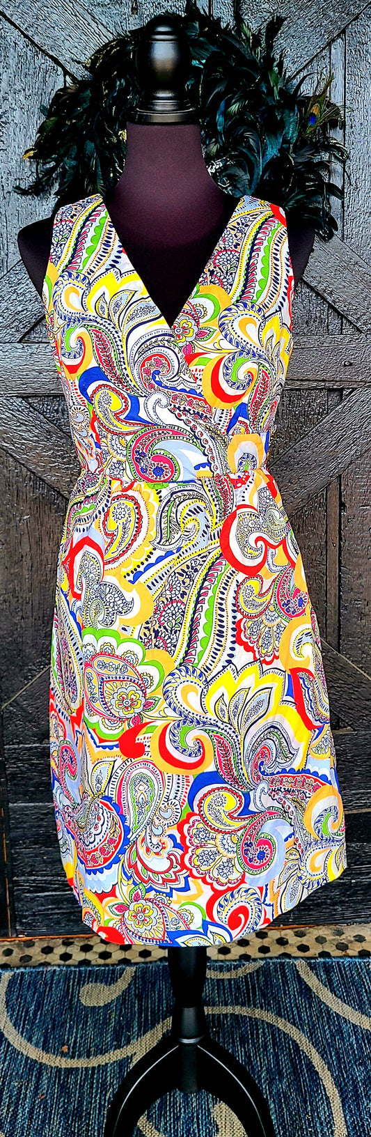Tommy Hilfiger Multicolor Paisley Sleeveless Dress Size 4