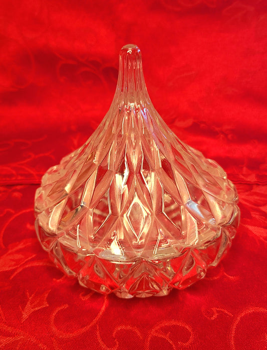 Vintage Famous Godinger's Crystal Hershey's Kiss Candy Dish